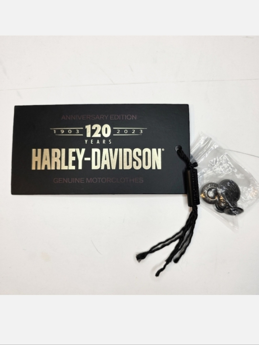 Harley Davidson Limited Edition 120th Anniversary Silver Snap Button Set Of 2